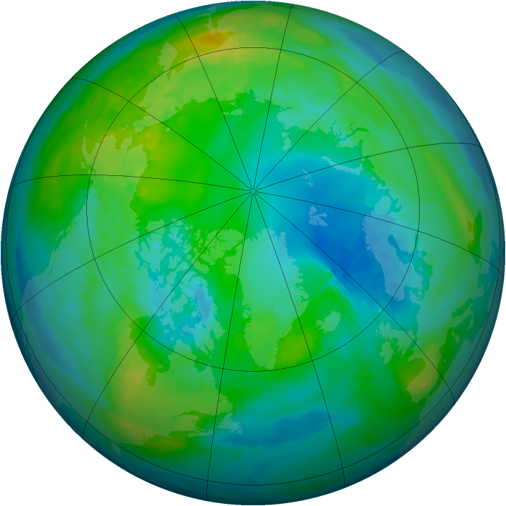 Arctic ozone map for 26 October 1979
